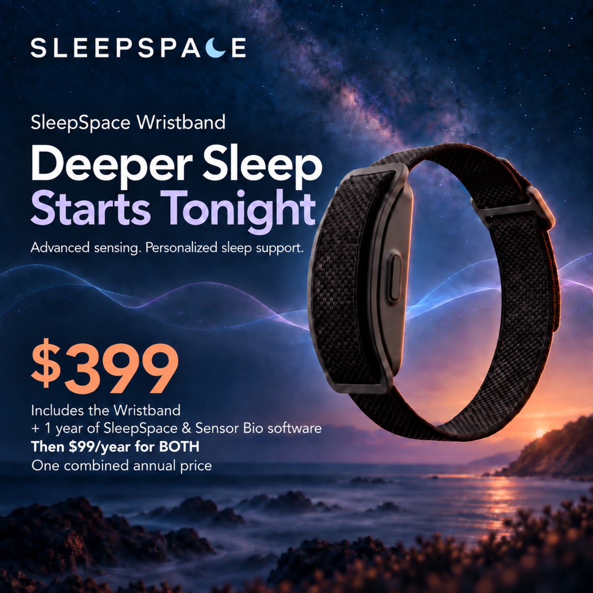 SleepSpace Wristband | Smarter Sleep, All Day
